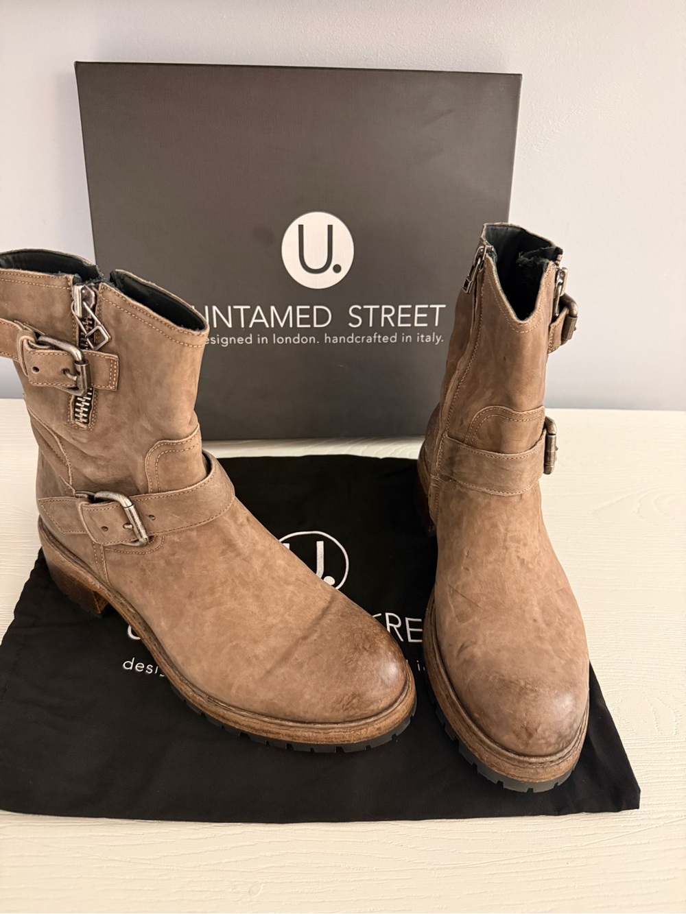 Untamed Street RADNOR Dry-Terra Short Biker Boots EU 40 NIB